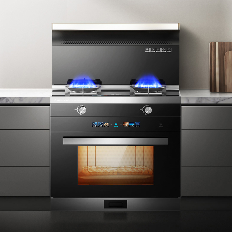 云米智能集成灶家用厨房油烟机燃气灶5.2KW蒸烤箱一体灶套装APP