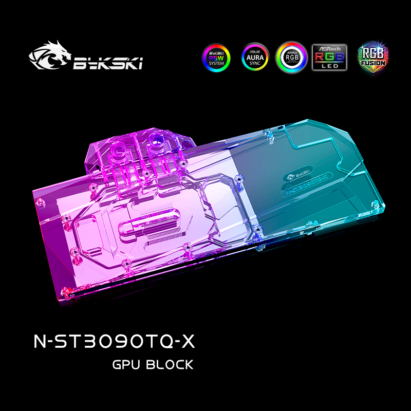 Bykski ZOTAC索泰RTX3080-3090天启 OC 分体显卡水冷头幻彩散热器