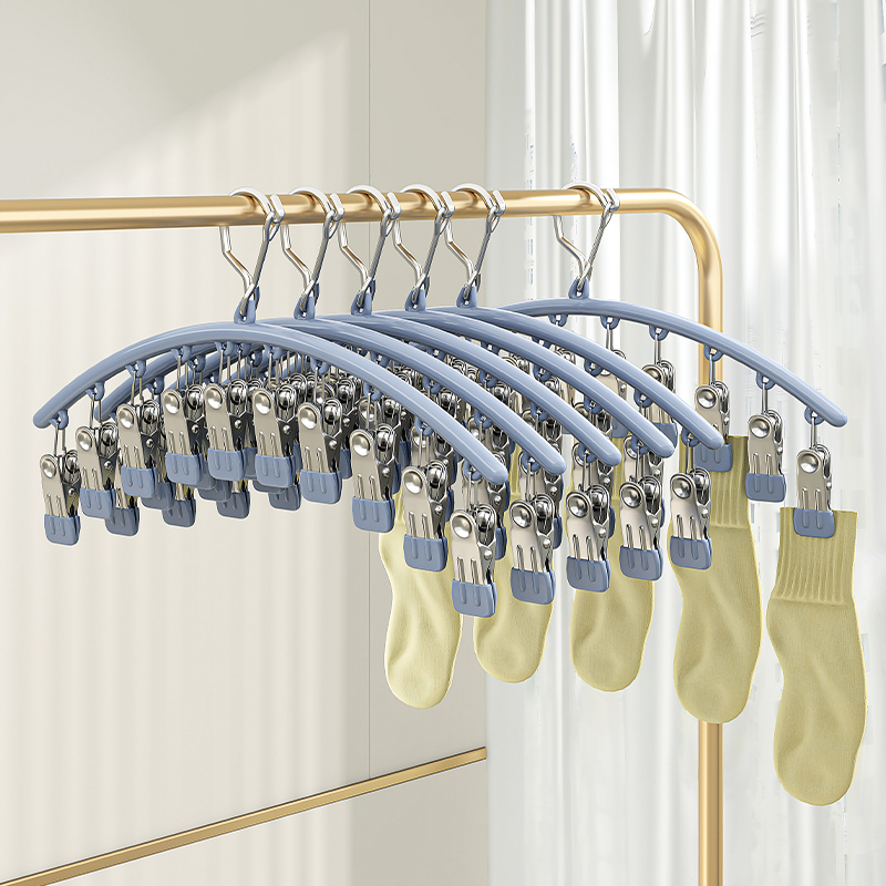 不锈钢袜子夹多夹子防风无痕家用晾内裤衣架多功能晒袜子专用神器