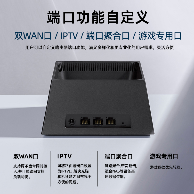 tplink3050路由器千兆端口无线家用高速网速满血wifi6穿墙王双频5G双宽带叠加大户内置天线AX3000易展时尚