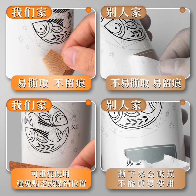 软木标签贴便签贴纸不干胶贴纸小尺寸厨房防水防油自粘式价格手账贴无痕不留胶记号分类口取纸自粘贴纸姓名贴