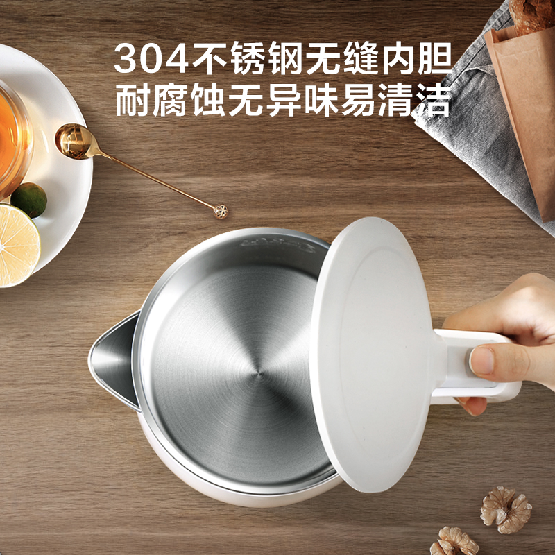 美的电热水壶家用宿舍自动泡茶不锈钢保温办公室恒温烧水壶电水壶