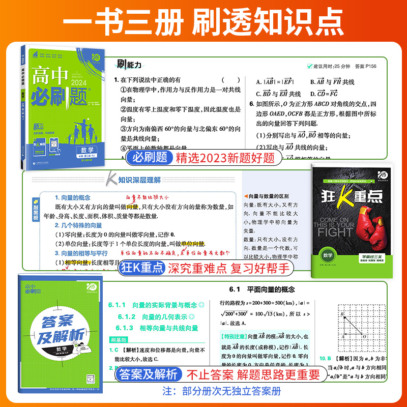 2024高中必刷题高一数学物理化学生物必修一二三四选择性必修12人教版英语文政治历史地理练习册必刷题高二上下册教辅资料狂k重点