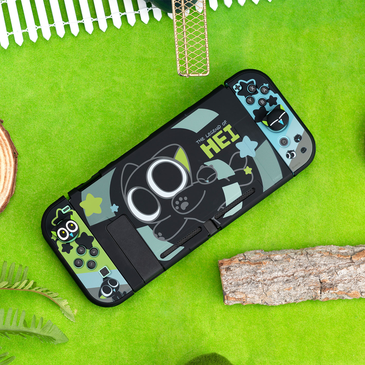 极想 任天堂switch oled保护壳罗小黑正版联名ns保护套硬壳便携防摔游戏卡带收纳盒亚克力卡盒卡通周边配件