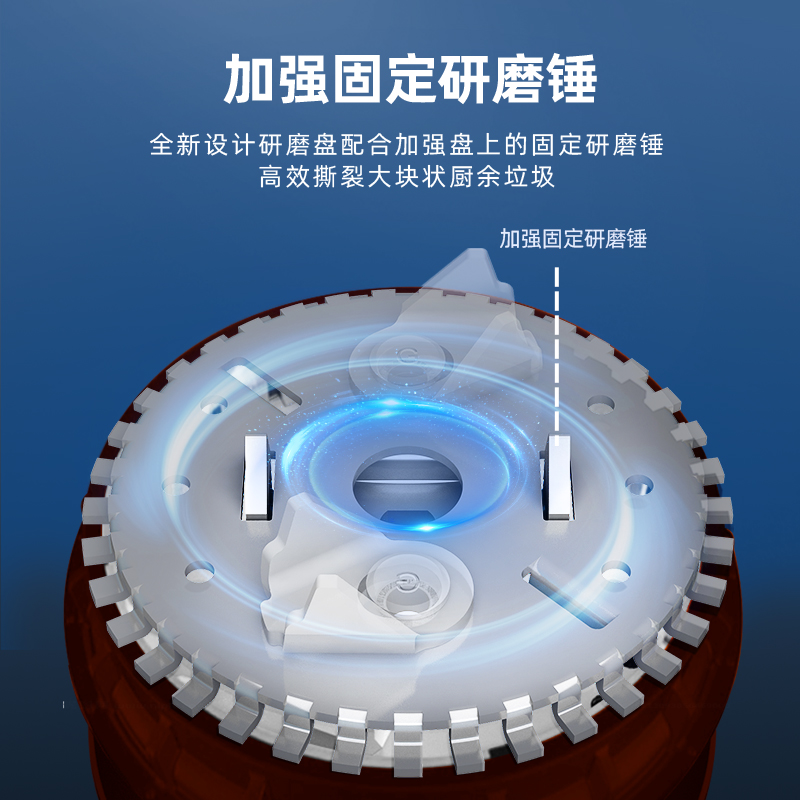 爱适易Pro450厨房食物垃圾处理器家用下水槽厨余残渣粉碎机无线