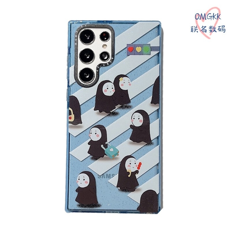 CASETI 小鬼过马路 三星GalaxyS24Ultra闪粉TPU手机壳S23Ultra透明软壳S22Ultra防摔手机套