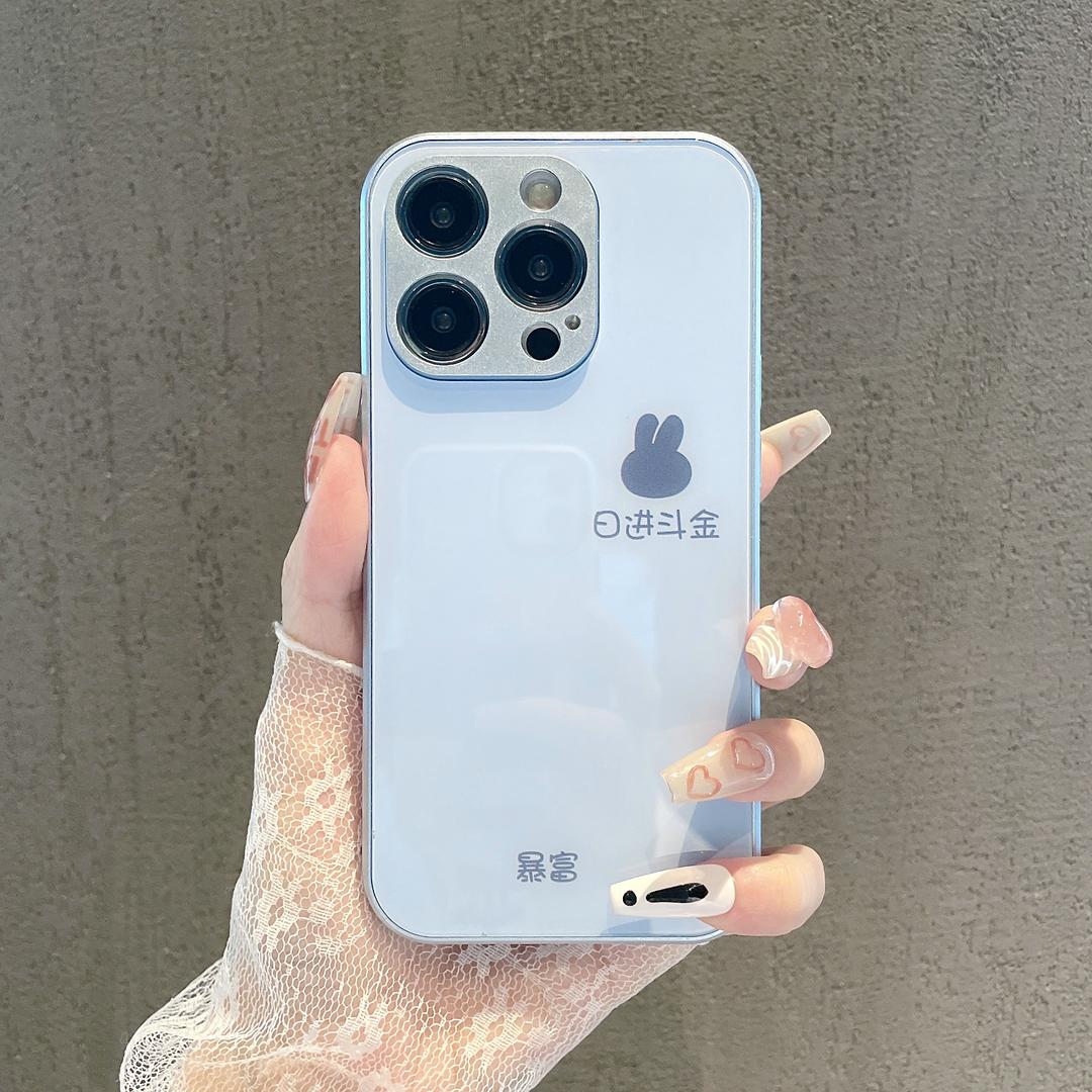 日进斗金兔适用小米civi3手机壳红米note12turbo玻璃壳小米13/12/11新款k60卡通k50女note12pro极速版k40全包