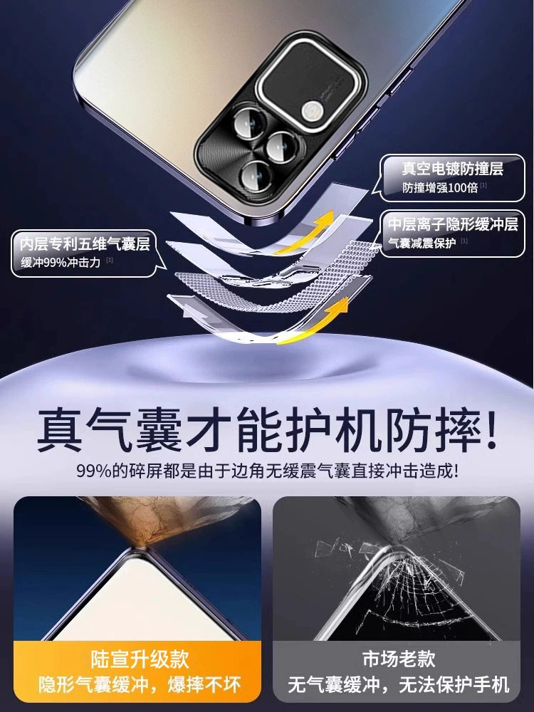 适用于vivos18手机壳新款vivos18pro磨砂玻璃保护套VIVOs17全包镜头防摔硬壳s17pro轻奢简约高级s18pro手机壳