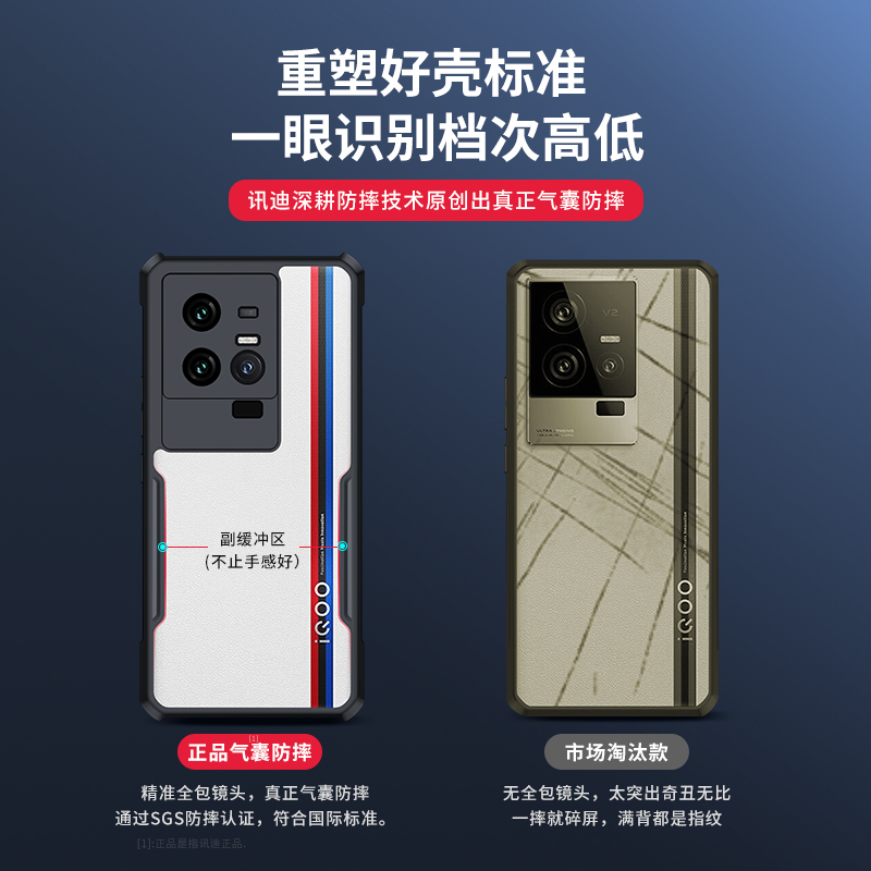 讯迪适用iqoo11手机壳新款iqoo11pro保护套高端vivo iqoo11s全包气囊防摔iqoo12男硅胶外壳iq10爱酷散热后壳