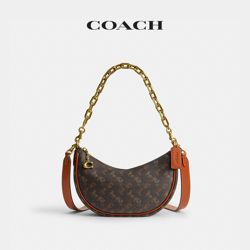 【新品】COACH/蔻驰女士马车图案印花MIRA单肩包