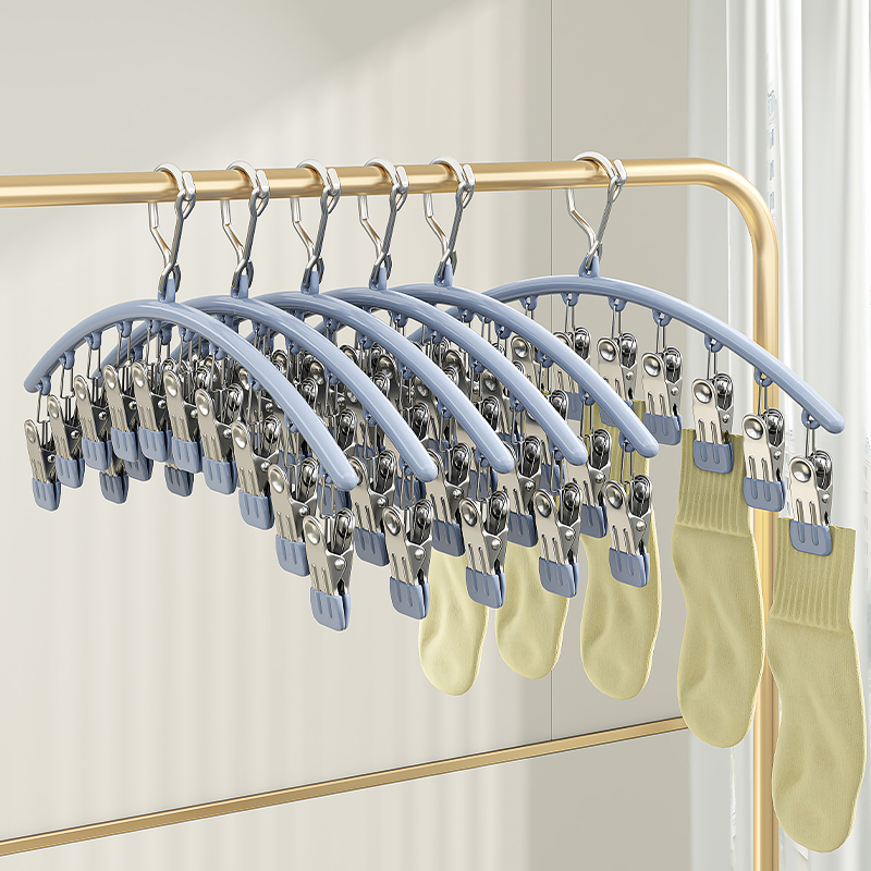 不锈钢袜子夹多夹子防风无痕家用晾内裤衣架多功能晒袜子专用神器