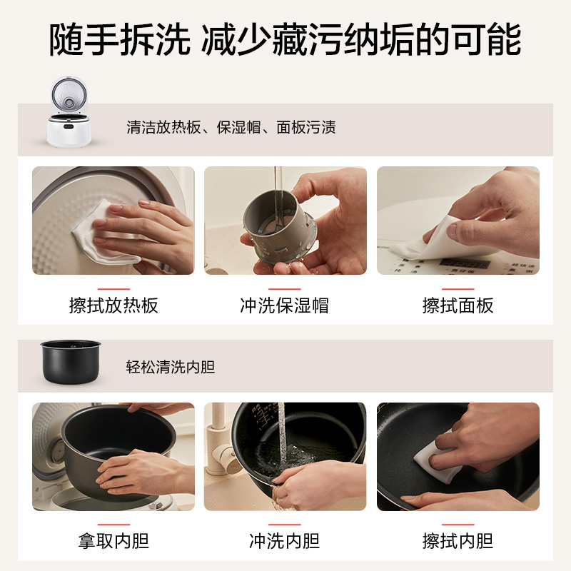 松下饭蹲蹲电饭煲家用可预约多功能电饭锅DL101煮饭煮粥1-6人3.2L