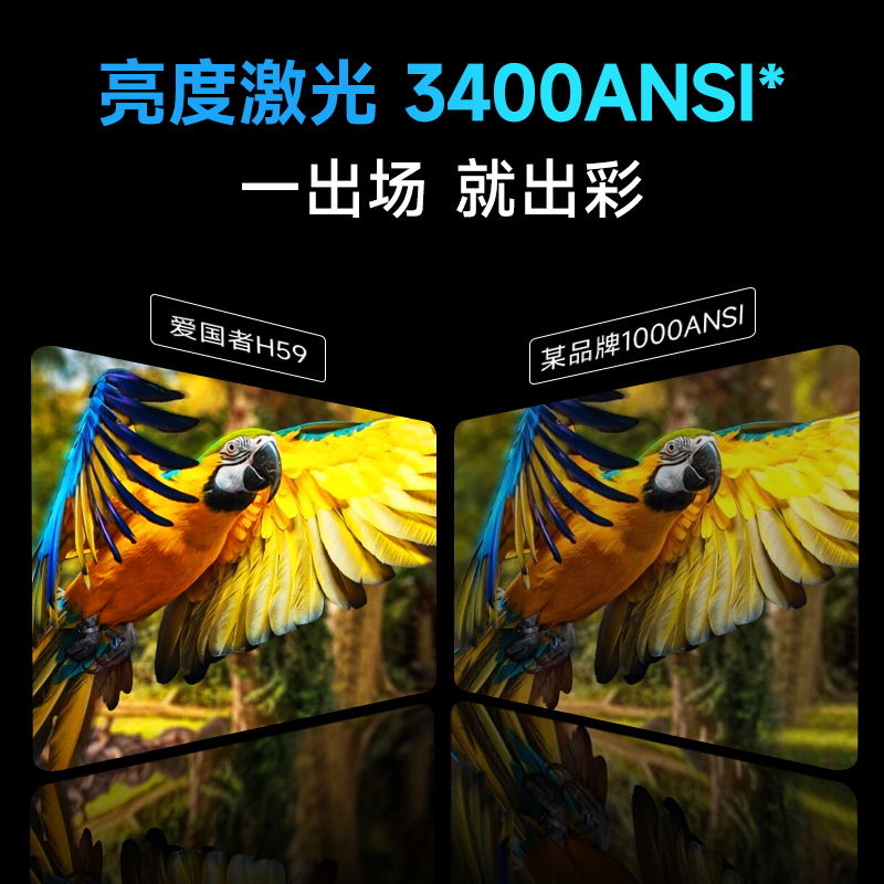 【超清大屏】aigo爱国者H59新品 投影仪家用办公1080P超高清卧室客厅家庭影院高流明商务投影机全封闭光机