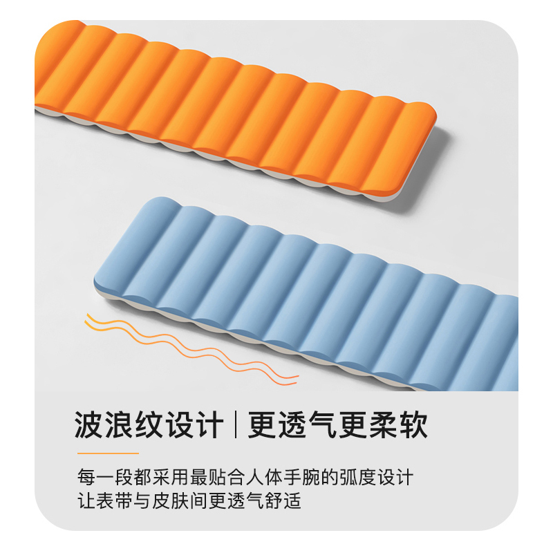 适用vivowatch2表带vivowatch3智能手表表带硅胶磁吸双色vivo watch3男女运动透气42/46mm兔栈原装快拆表耳