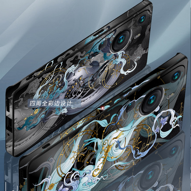 适用华为p60art手机壳60pro新款保护套防摔精孔皮纹彩边p50古风十二星座p50pro软壳p40pro男女情侣