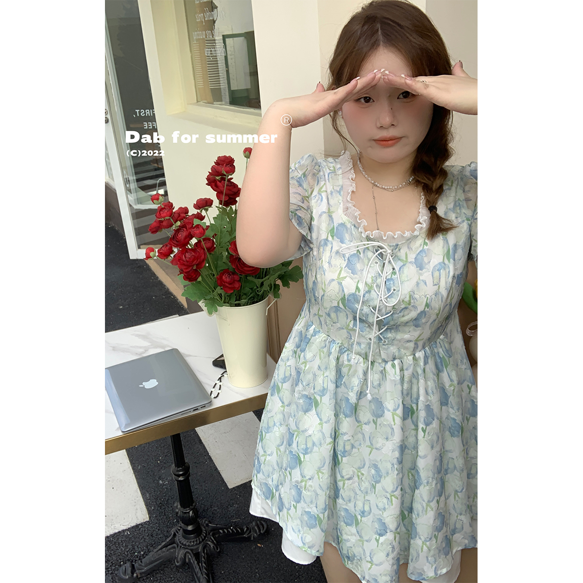 徐达布胖mm荷叶边连衣裙女夏季新款法式碎花裙显瘦高级感惊艳裙子