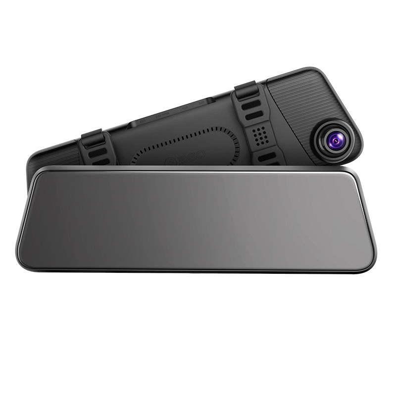 360行车记录仪全景高清夜视倒车影像大屏流媒体后视镜行程记录仪