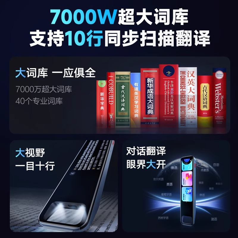 【官方专卖】网易有道词典笔P6点读笔旗舰版P5专业版英语学习神器牛津高阶英汉小初高大学学生扫描笔翻译笔