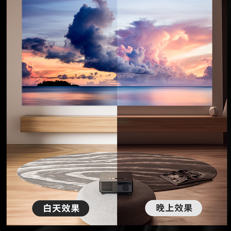 【白天也清晰】【自动对焦校正】希影H2MAX智能投影仪高清家庭影院家用投影客厅墙投办公用会议投影机吊挂式