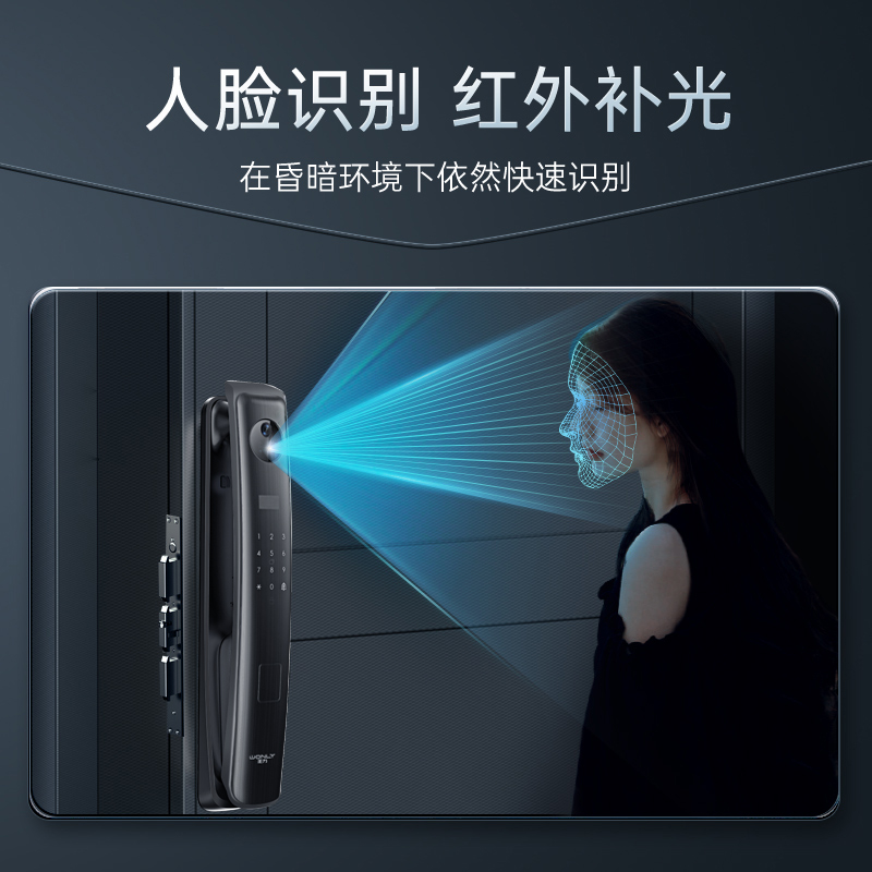 王力智能门锁电子门锁3D人脸识别全自动指纹密码锁智能锁S953PRO