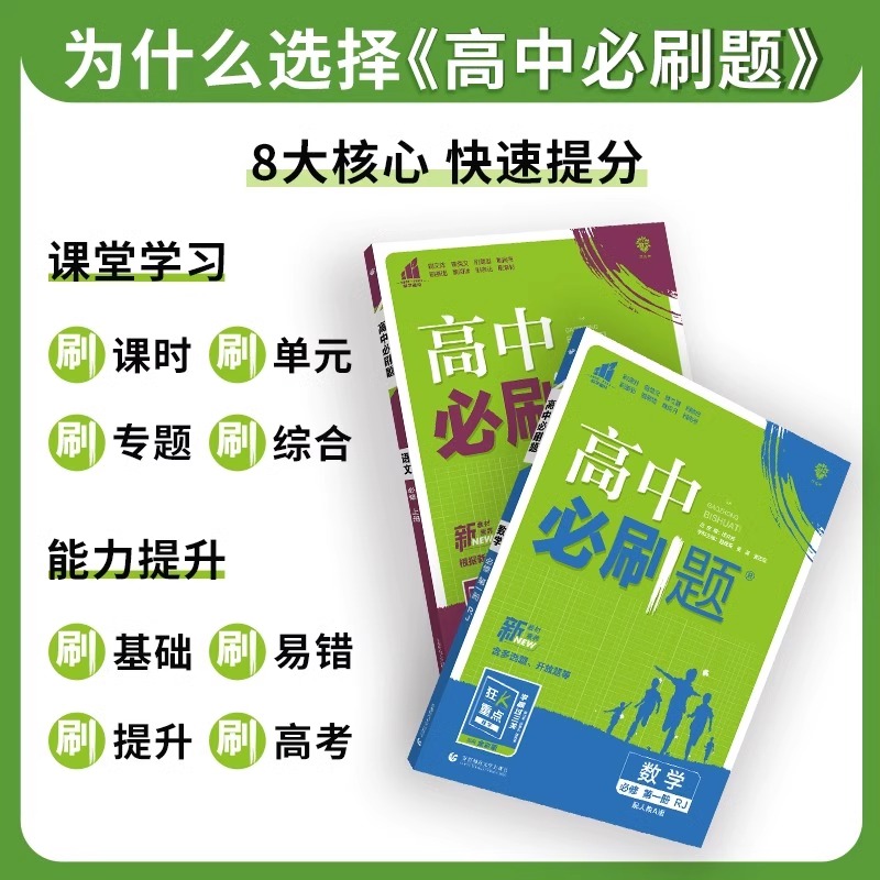 2024版高中必刷题高一高二数学物理化学生物政治历史地理英语语文人教版必修一同步练习册狂k重点教辅资料必修二三选择性必修一