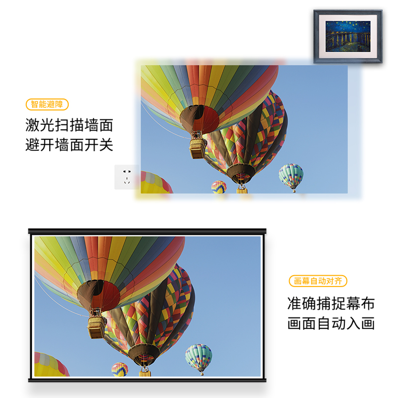 【2G大内存】联想小新100S投影仪真1080P分辨率家用投影高清宿舍卧室客厅投影仪家庭影院手机投屏低蓝光