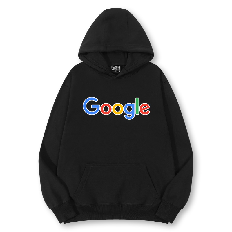 谷歌google程序员工程师码农IT周边美式秋冬休闲加绒男女连帽卫衣