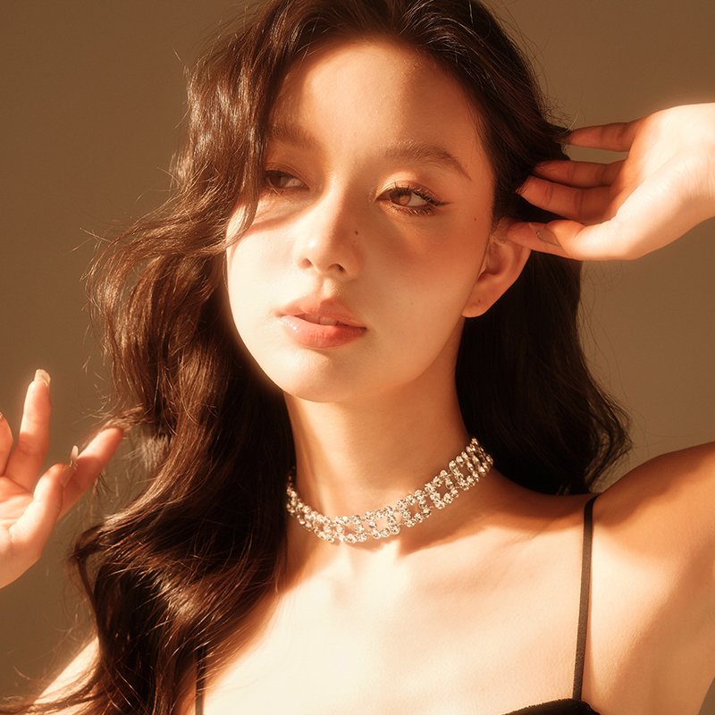 abyb项链女轻奢小众颈链更好的我们choker饰品锁骨链满钻高级首饰