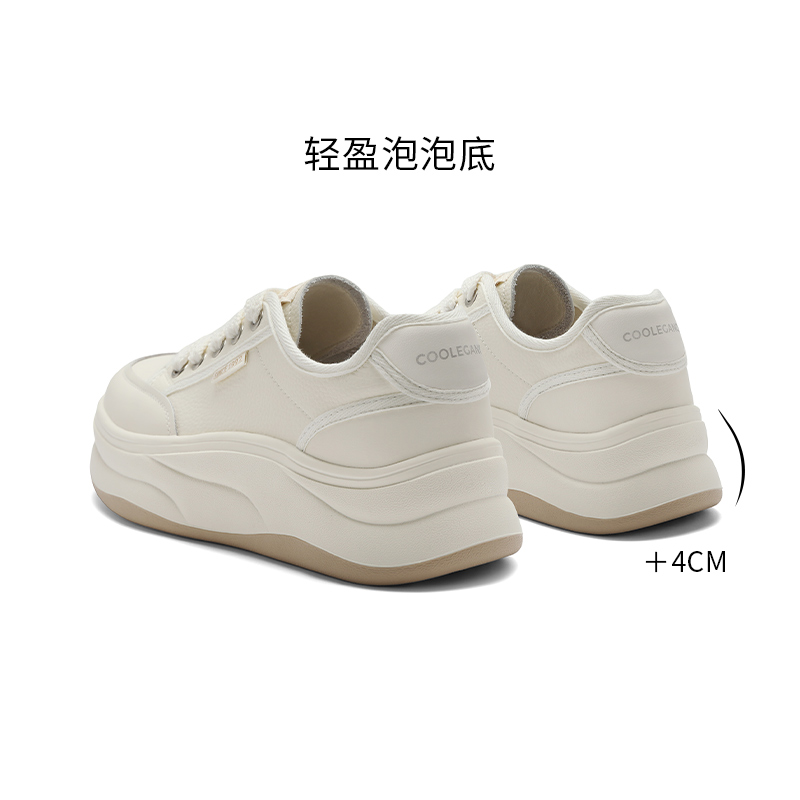 百丽厚底小白鞋女鞋子2024春季新款商场透气休闲鞋板鞋B1S1DAM4