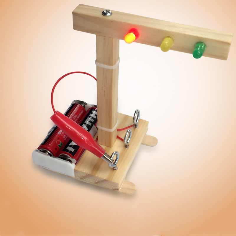小学生科学实验教具套装 DIY红绿灯科技小制作stem儿童手工材料包