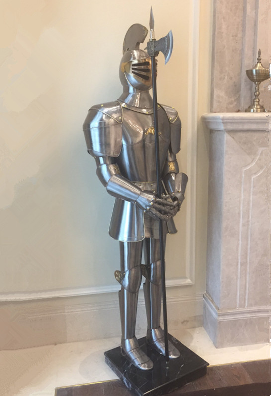 武士盔甲骑士模型2米铁人酒吧店铺装饰品中世纪大型欧式家居摆件