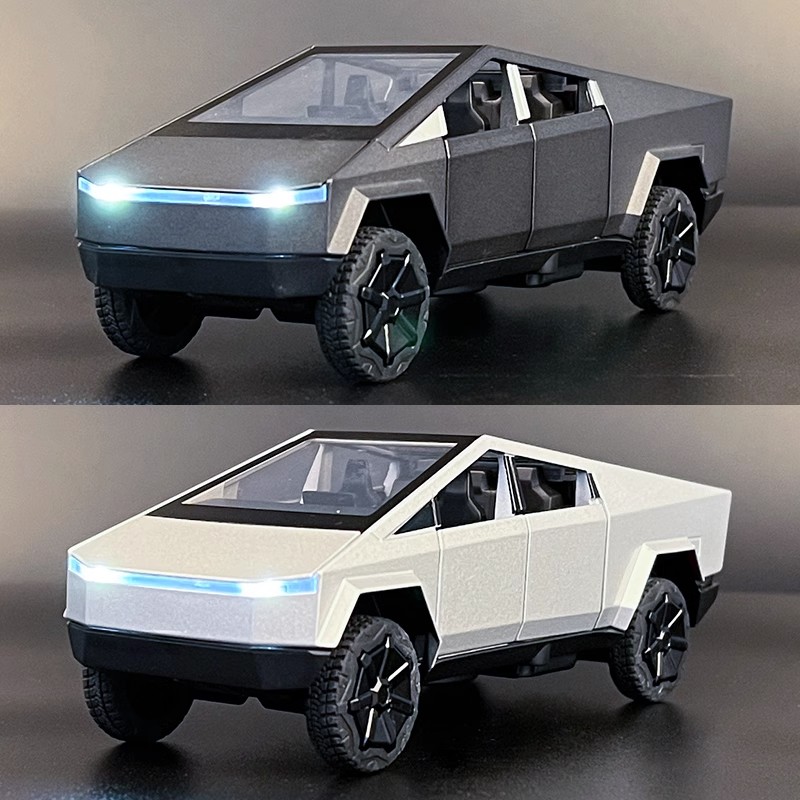 特斯拉赛博皮卡车模仿真合金汽车模型房车大号玩具车男孩收藏摆件