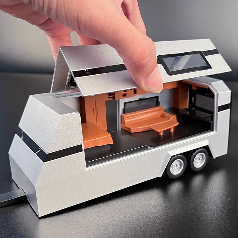 特斯拉赛博皮卡车模仿真合金汽车模型房车大号玩具车男孩收藏摆件
