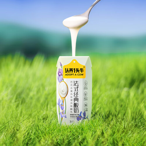 认养一头牛酸奶200g10盒3箱营养早餐常温牛奶法式经典酸牛奶团购