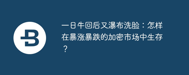 一日牛回后又瀑布洗脸:怎样在暴涨暴跌的加密市场中生存?