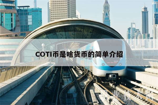 COTI币是啥货币的简单介绍