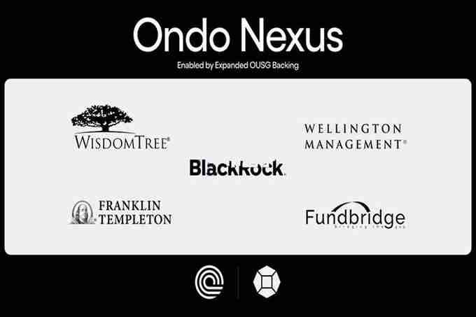 Ondo联手贝莱德等机构推出Ondo Nexus!强化代币化国债流动性