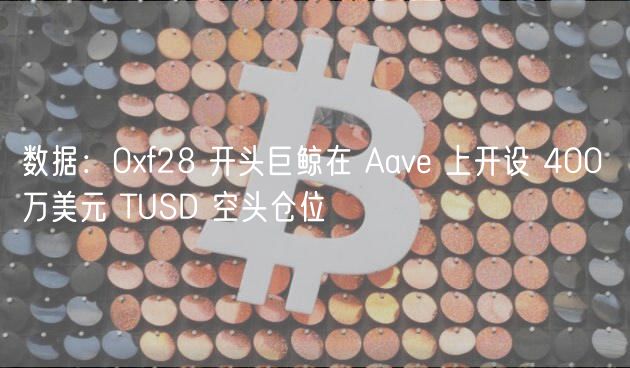 数据:0f28 开头巨鲸在 Aav 上开设 400 万美元 TUSD 空头仓位-第1张图片-本站