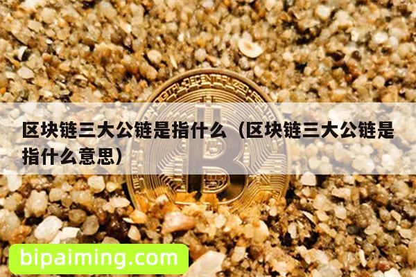 区块链三大公链是指什么（区块链三大公链是指什么意思）