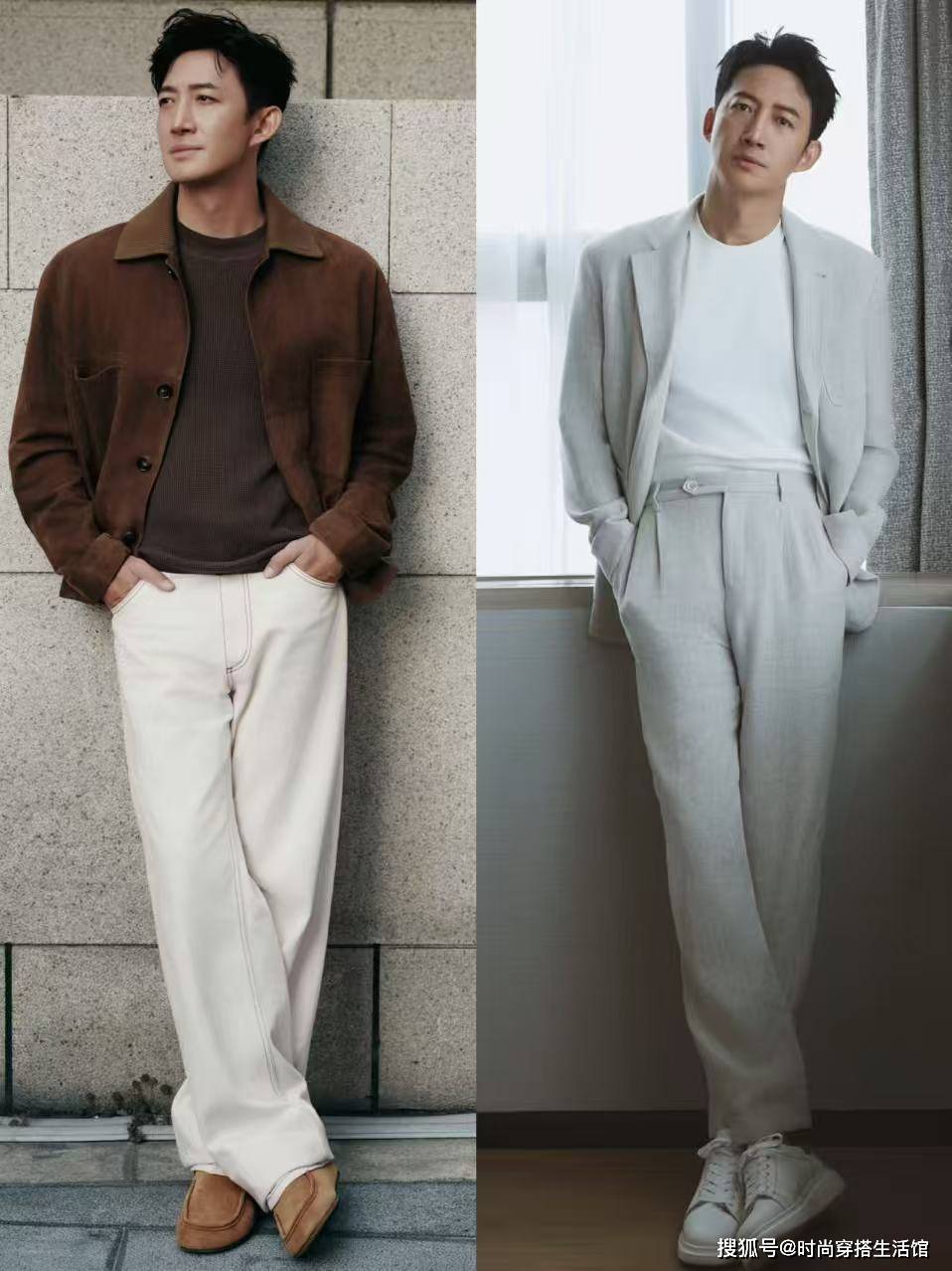 建议中年男人：外套尽量别穿羽绒服、冲锋衣，学王阳这样穿更帅气