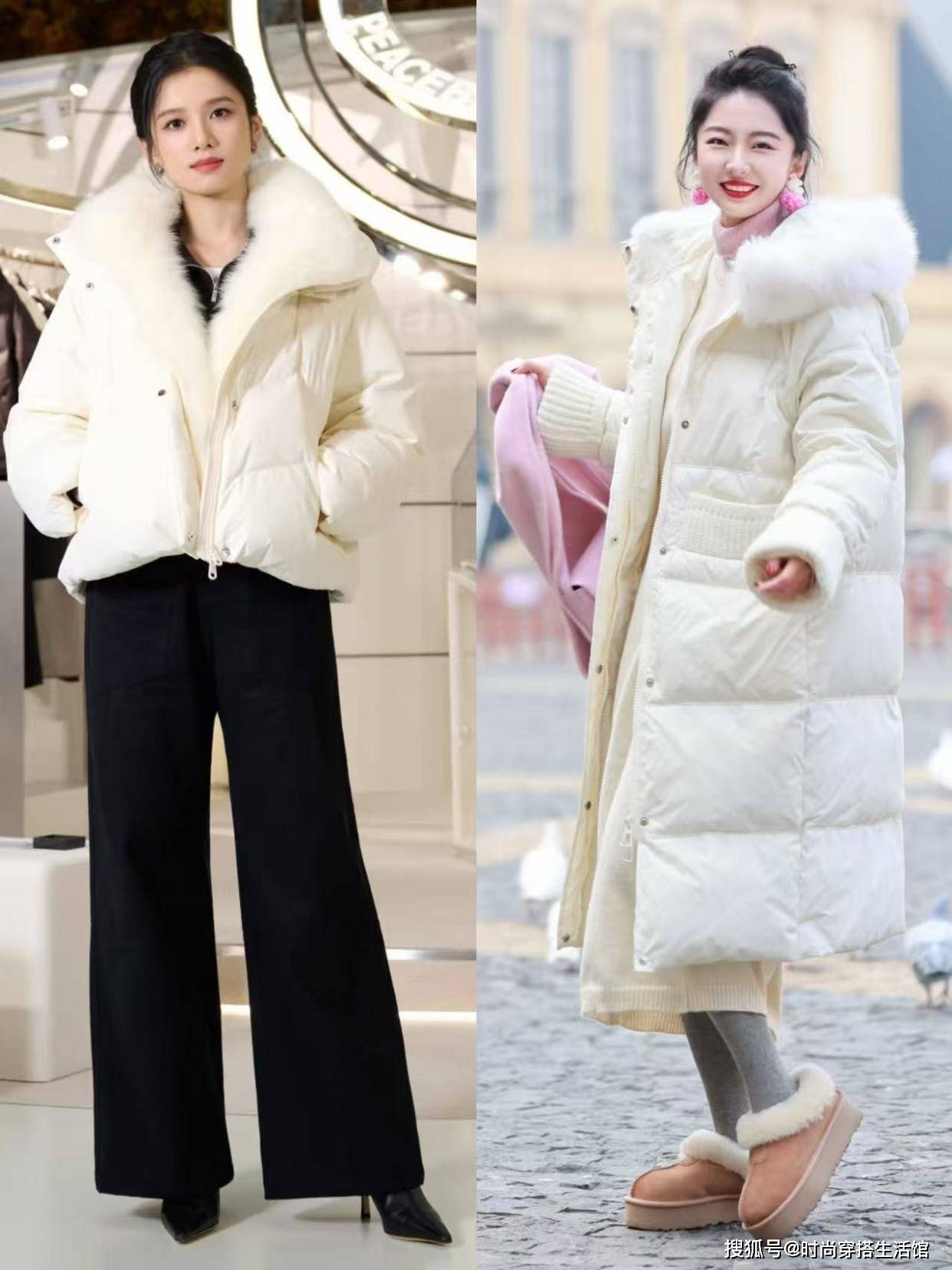 今冬怎么能少了“白色外套”，这样穿高级又显年轻，真是又美又飒