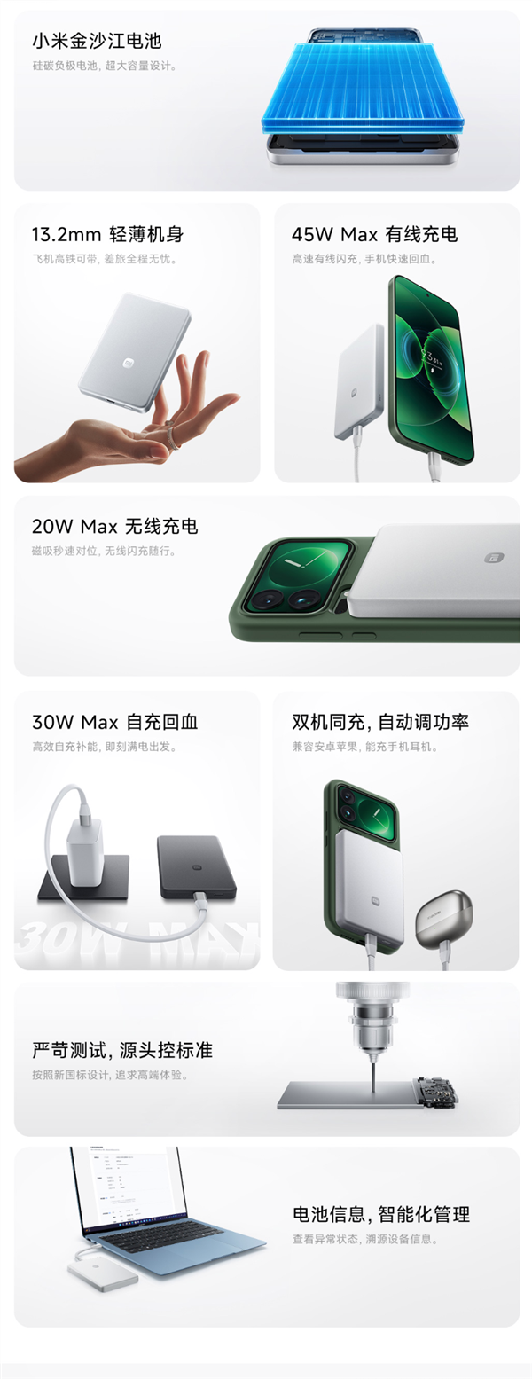 369元!小米金沙江充电宝10000mAh款开售:针刺不爆炸