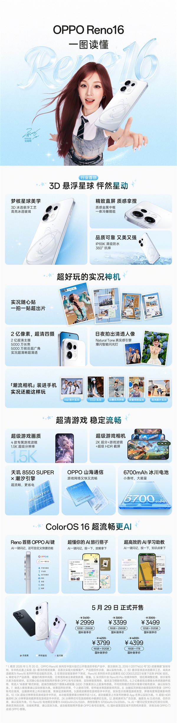 2999元起！一图读懂OPPO Reno16系列：同档最强实况神机