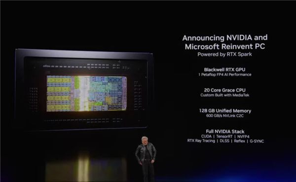 NVIDIA重新发明PC!黄仁勋正式发布Windows专用处理器RTX Spark:所有老电脑都可以扔了