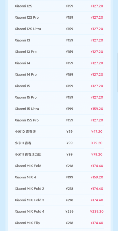 47.2元起！小米6月8折换电池来了：101款手机满血复活 规模史无前例