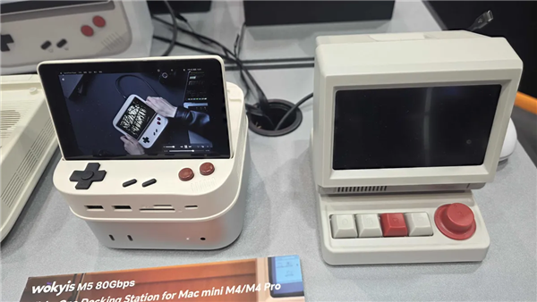 Wokyis推出任天堂复古主题Mac扩展坞:自带720p显示屏与多速率扩展接口