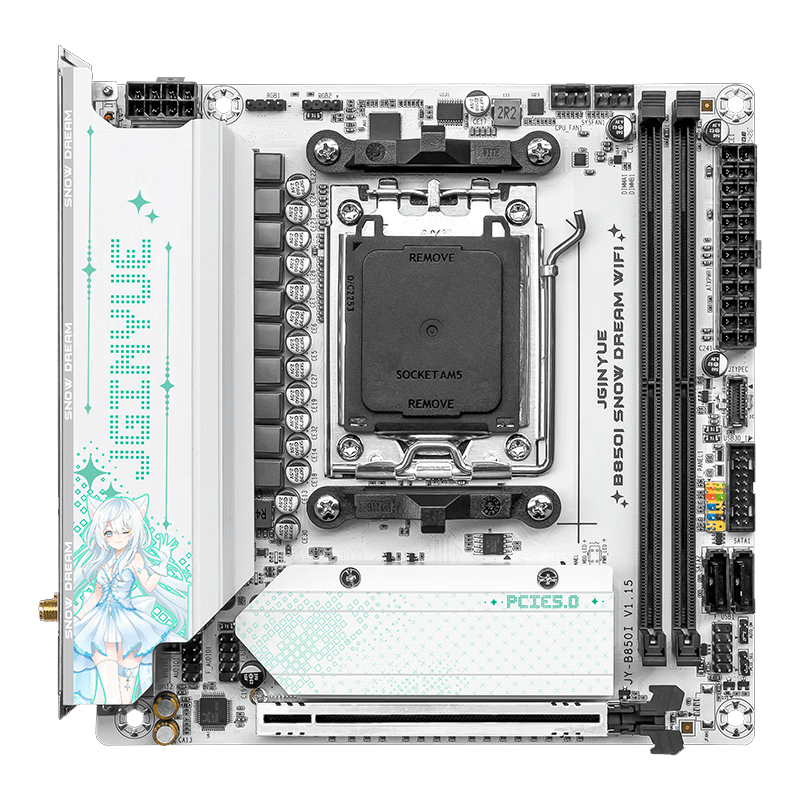 精粤宣布 B850I SNOW DREAM WIFI 主板：提供 OCuLink 接口