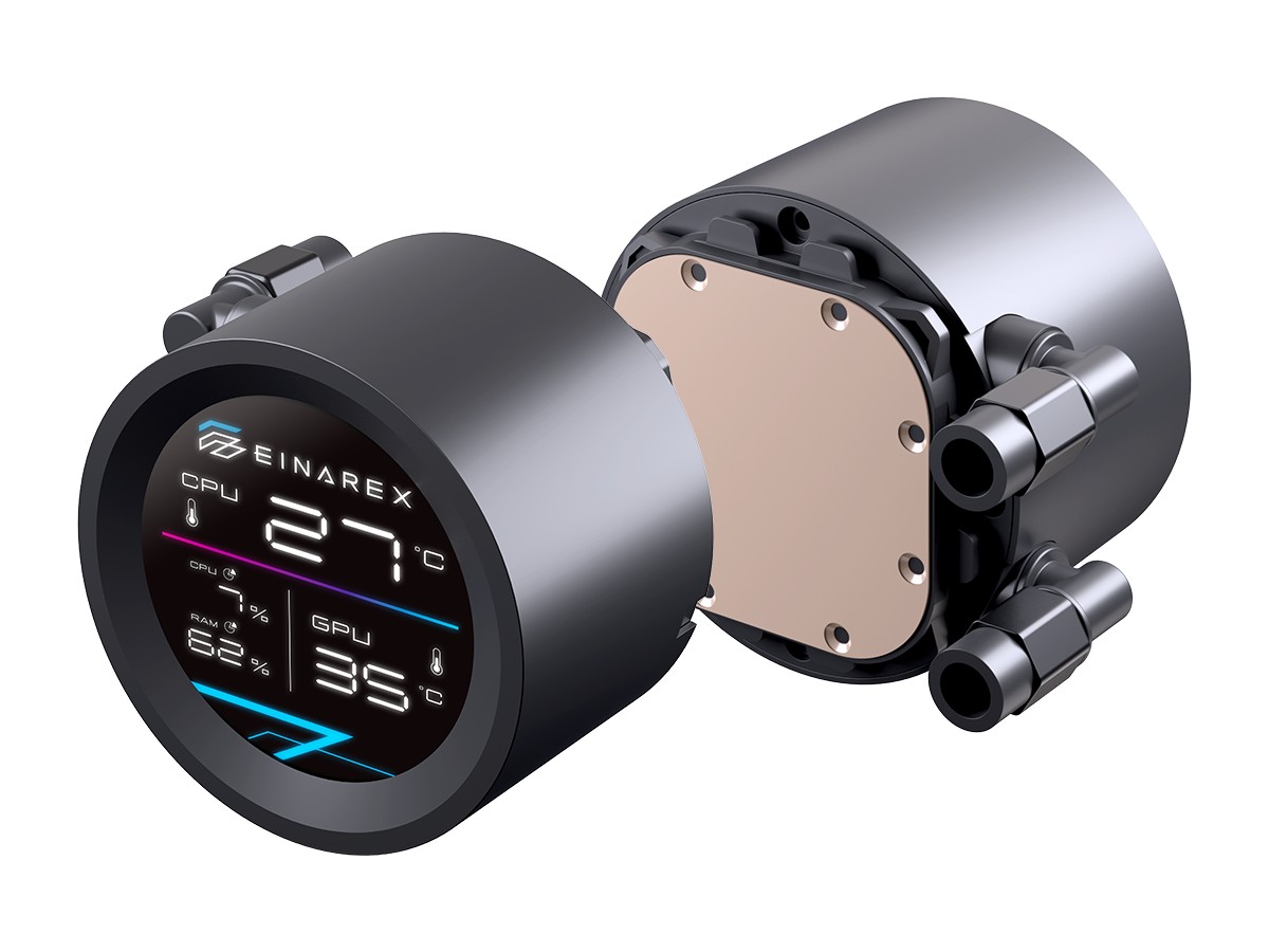 EINAREX 推出液冷散热器 ORBIT：圆形数显冷头屏，可选 240 / 360 规格