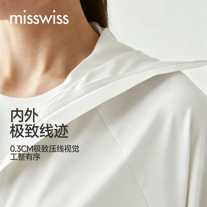 MissWiss防晒衣女夏新款凉感防晒服透气上衣防晒外套FS26001-XH