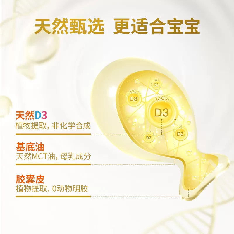inne因你婴幼儿天然d3滴剂维生素d3儿童敏宝新生儿宝宝无敏d3